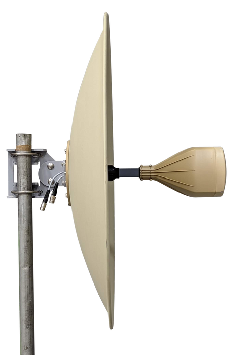 Ultra-Wide Band Dual Polarization (Circular Option) UWB Dish Parabolic Solid 3 FT 90cm Antenna V2