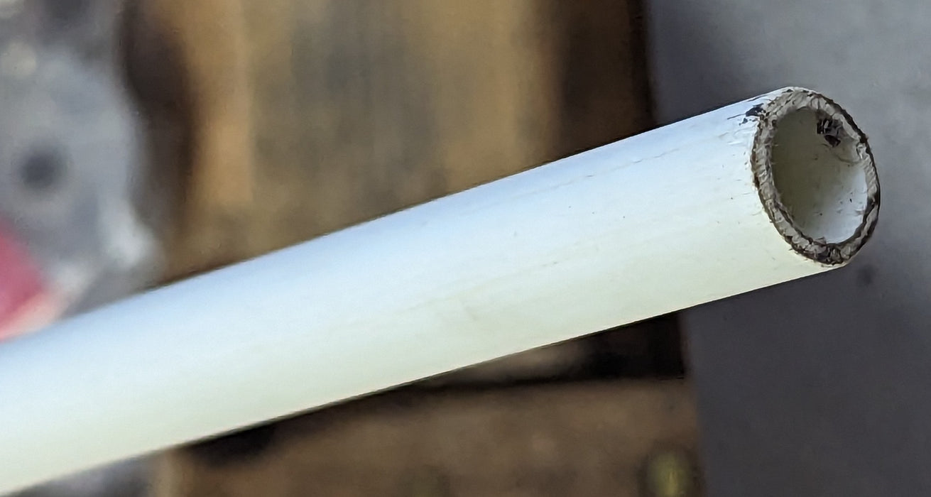 10 Tubes, Fiberglass Half Inch OD 89-1/2" long white unpainted