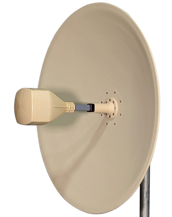 Ultra-Wide Band Dual Polarization (Circular Option) UWB Dish Parabolic Solid 3 FT 90cm Antenna V2