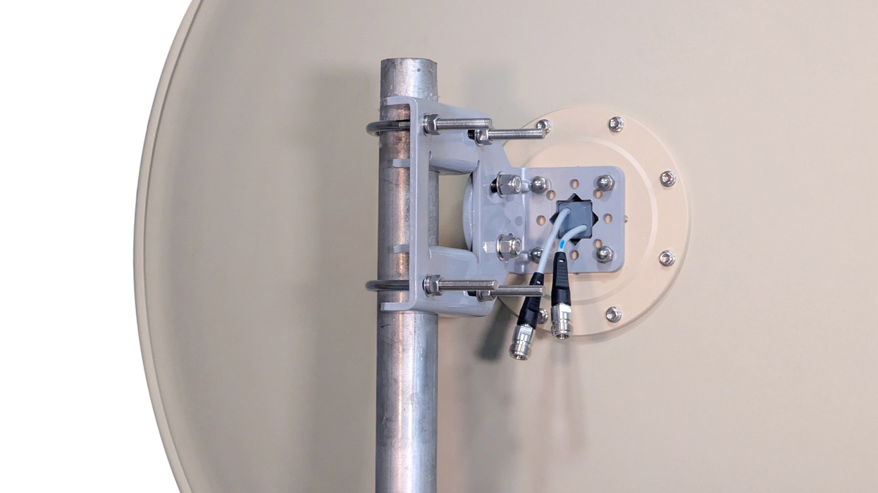 Ultra-Wide Band Dual Polarization (Circular Option) UWB Dish Parabolic Solid 3 FT 90cm Antenna V2