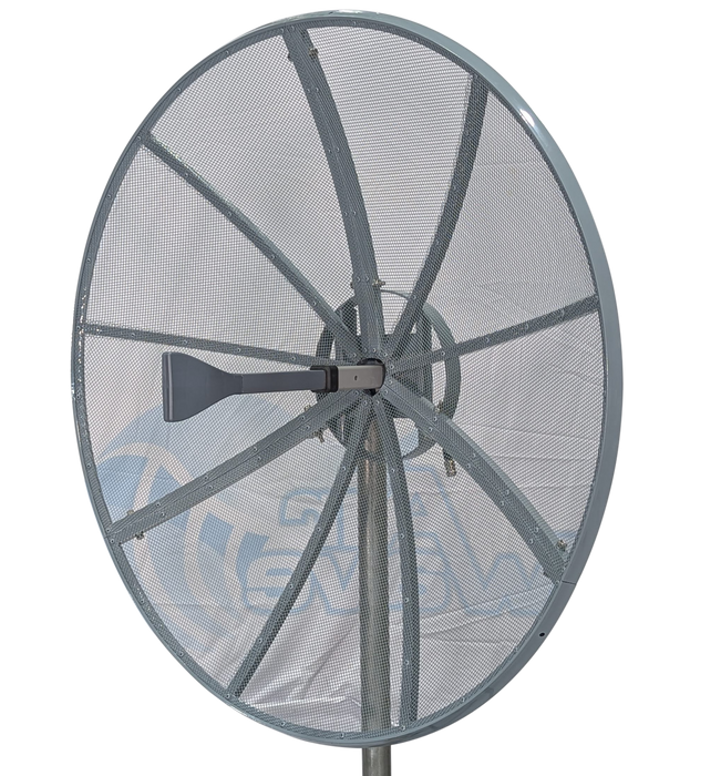 Ultra-Wide Band Mesh 3 FT 90cm Linear Pol UWB 2.1GHz - 10GHz Dish Parabolic Antenna