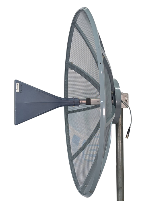 Mesh Petal Dish Parabolic 3 FT 90cm 0.600 to 6.50 GHz UWB Single Polarization