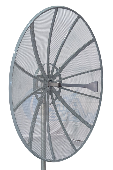 Ultra-Wide Band 4 FT 120cm 1.2m Linear Pol UWB 2.1GHz - 10GHz Dish Parabolic Mesh  Antenna