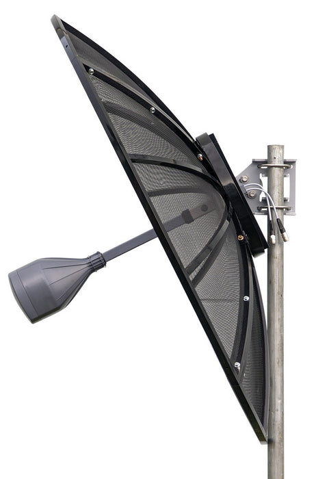 Ultra Wide Band Dual Circular Pol UWB 600MHz - 10GHz Dish Parabolic Mesh 4 FT 120cm Antenna