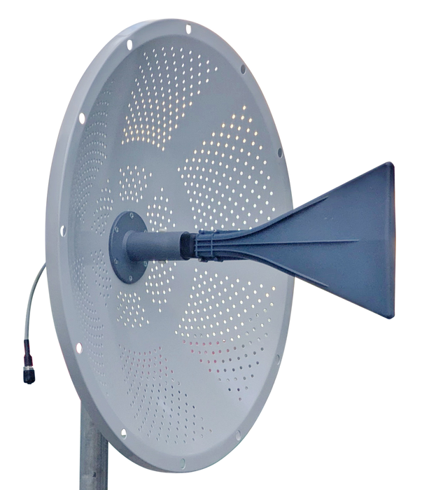 Ultra-Wide Band Single Polarization UWB 600MHz -6GHz Dish Parabolic 2 FT 60cm Compact HOA Ham