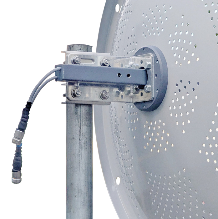 Ultra-Wide Band Dual Polarization UWB 600MHz-11GHz Dish Parabolic 2 FT 60cm Compact HOA Ham