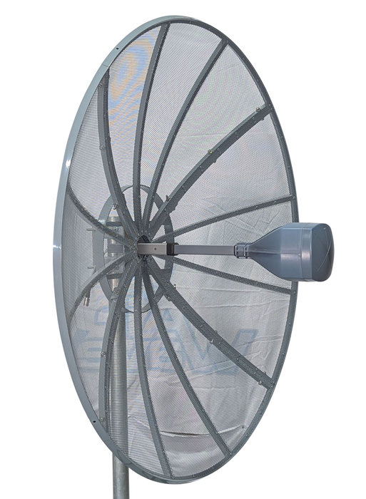 Ultra Wide Band Dual Circular Pol UWB 600MHz - 10GHz Dish Parabolic Mesh 4 FT 120cm Antenna