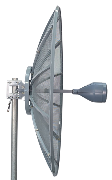 Ultra Wide Band Dual Circular Pol UWB 600MHz - 10GHz Dish Parabolic Mesh 4 FT 120cm Antenna