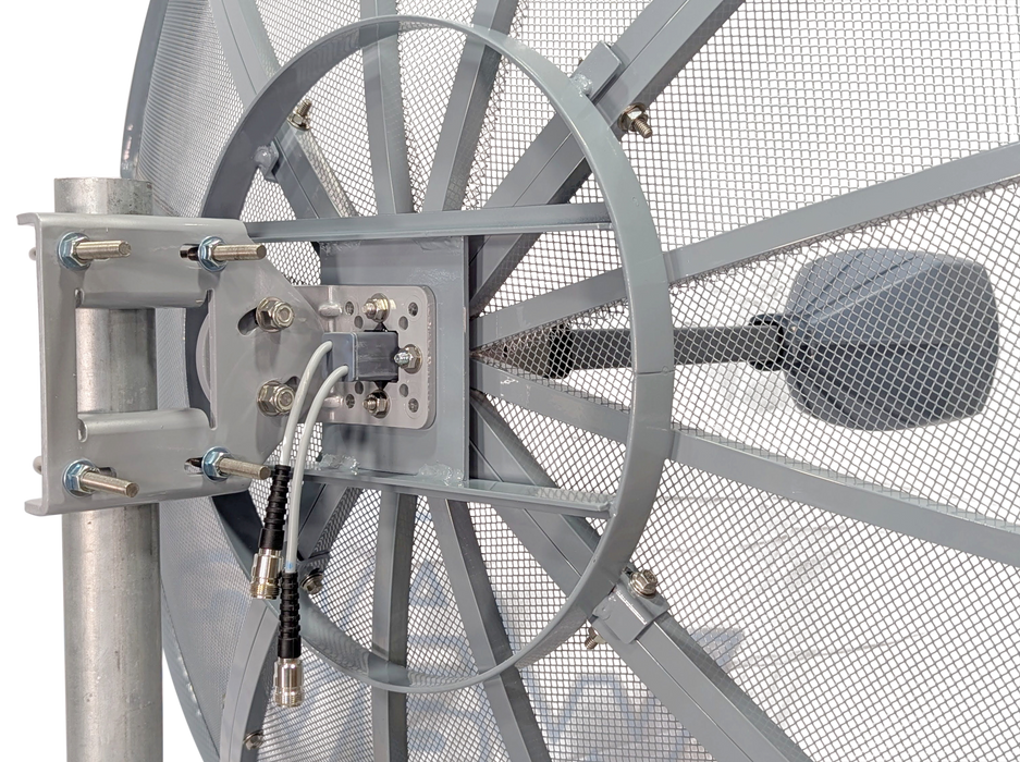 Ultra Wide Band Dual Circular Pol UWB 600MHz - 10GHz Dish Parabolic Mesh 4 FT 120cm Antenna