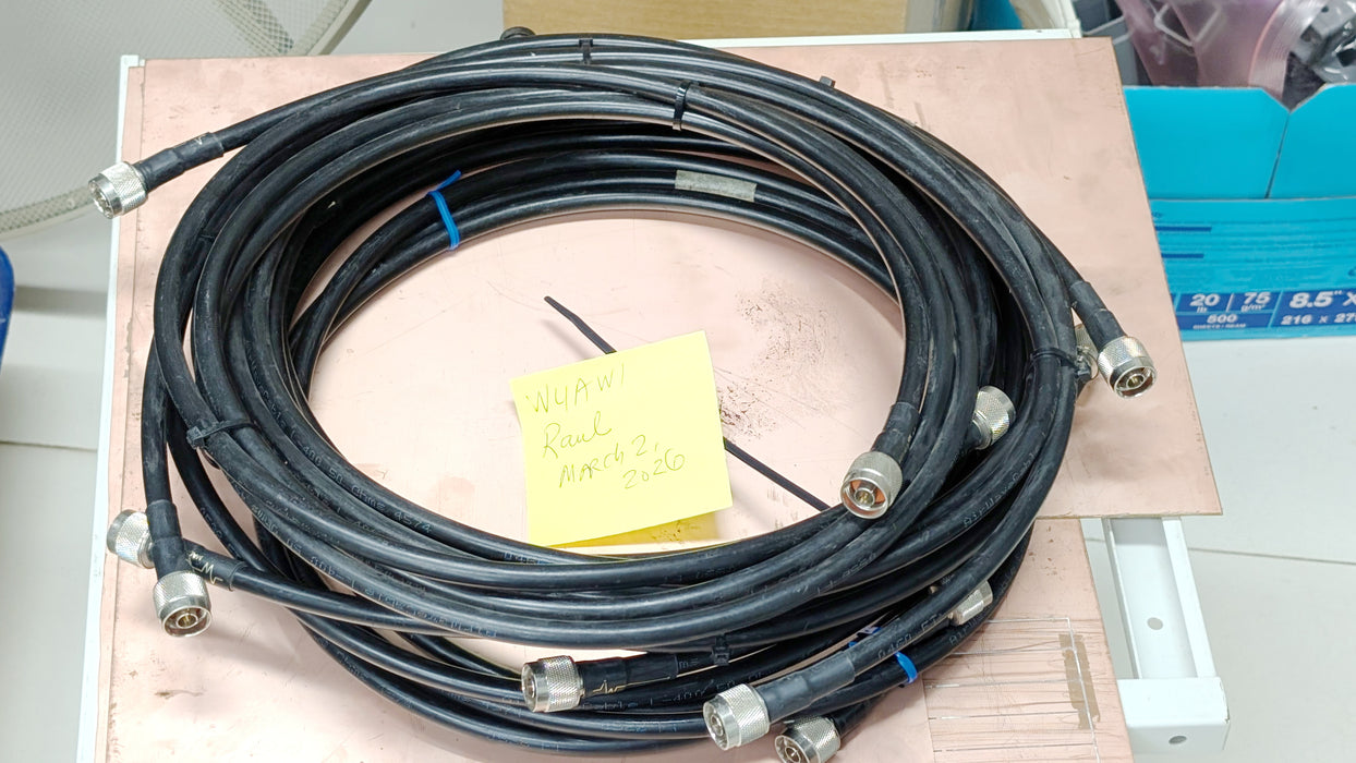 Coaxial Cable Jumpers 10 FT LMR-400 Equivalent. N connectors