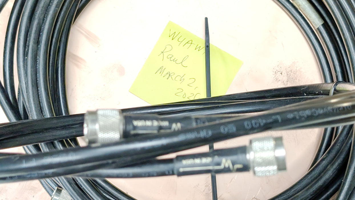 Coaxial Cable Jumpers 10 FT LMR-400 Equivalent. N connectors