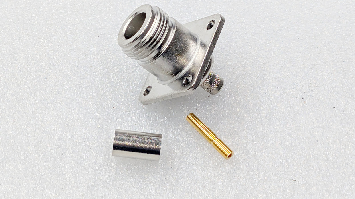 Amphenol Connex 172319 N female Connector Crimp LMR-240 RG-8X Mini-8 Flange